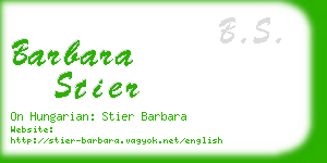 barbara stier business card